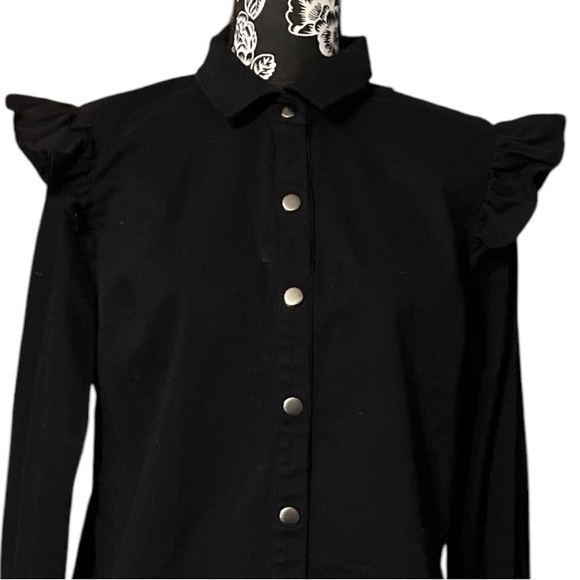 Bar III Ruffle Shoulder Blouse - Picture 2 of 8